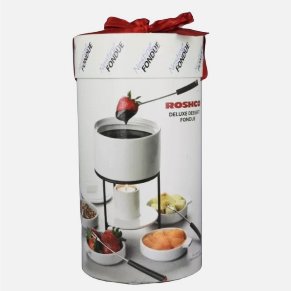 White Deluxe Fondue Set